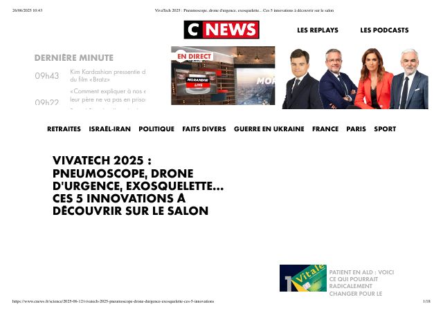 VivaTech 2025 : Pneumoscope, drone d'urgence, exosquelette… 5 innovations à découvrir